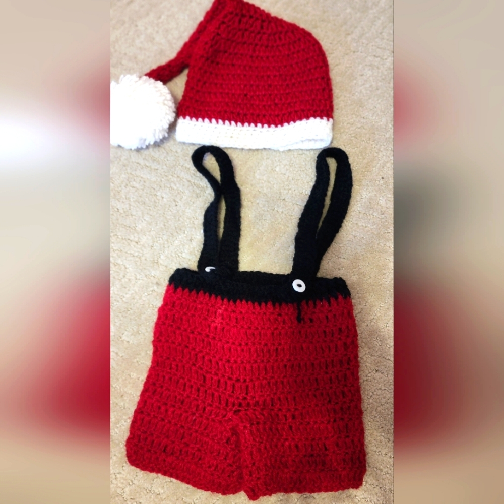 Newborn photo prop santa